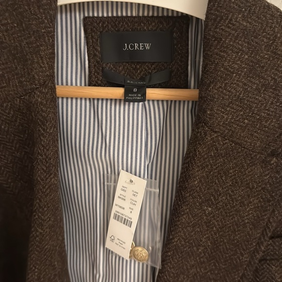 J. Crew RETAIL Bristol blazer in chocolate herringbone wool - Picture 5 of 13